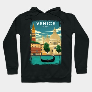 Venice Italy Vintage Minimal Travel Poster Hoodie